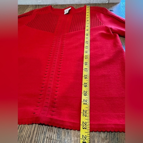 Mercer & Madison Red Textured Knit Top – Size L - Picture 5 of 8